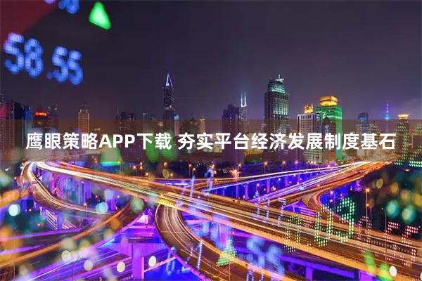 鹰眼策略APP下载 夯实平台经济发展制度基石